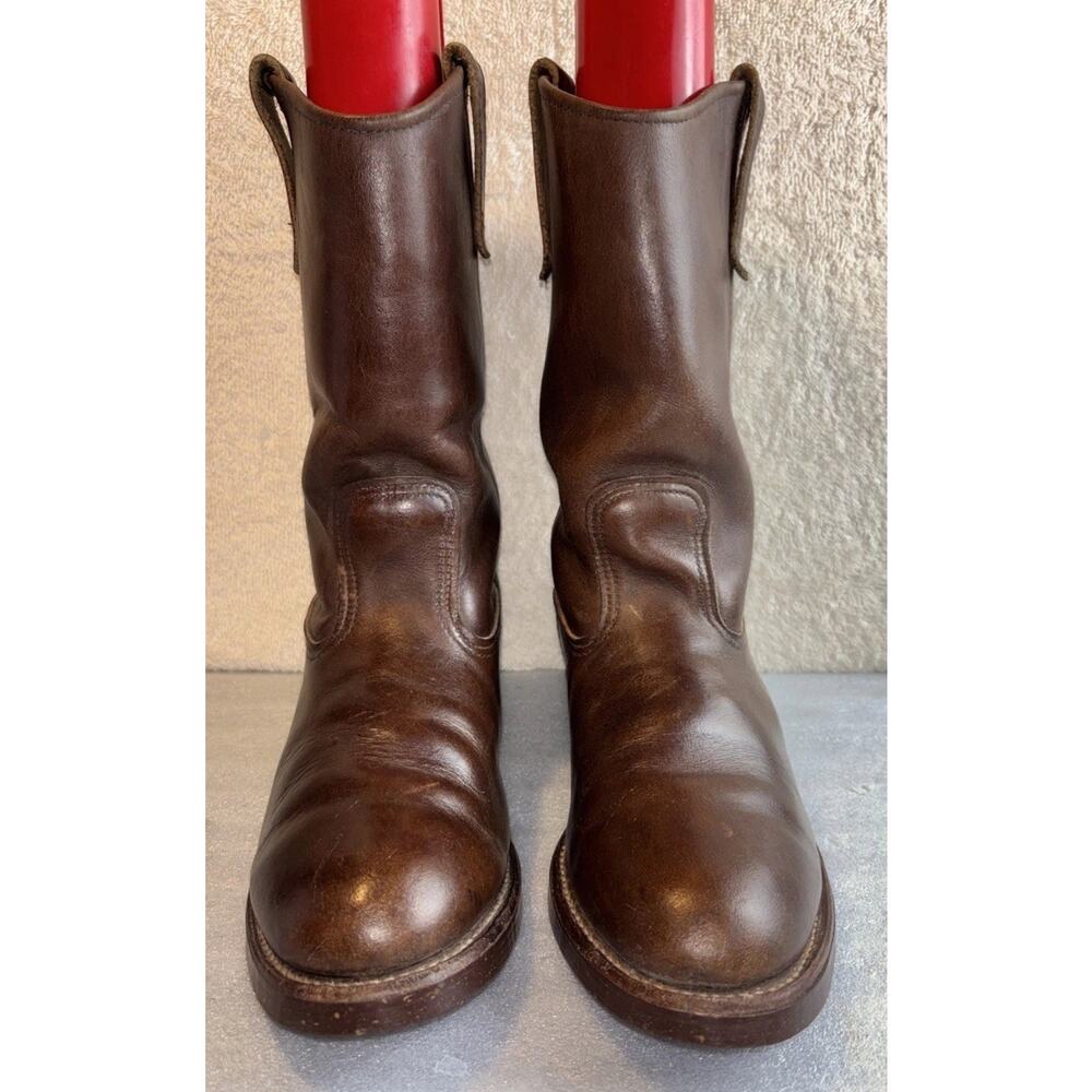 Red Wing Pecos Boots Brown Leather Men’s 7½ D Vintage 1178 Soft Toe Made USA